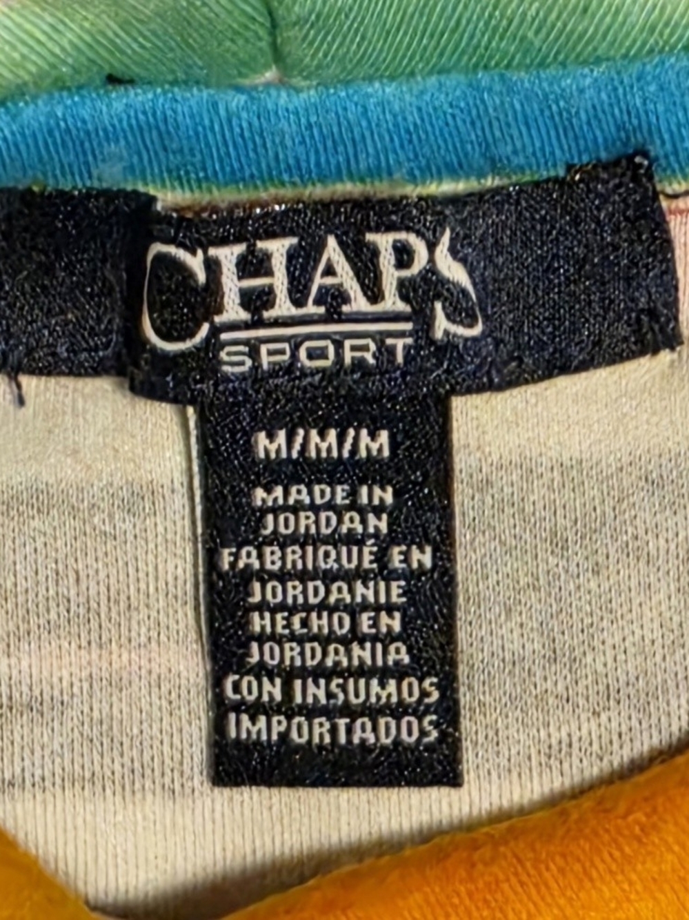 Chaps Multicolor Striped Cowl Neck Sweatshirt - Picture 3 of 3